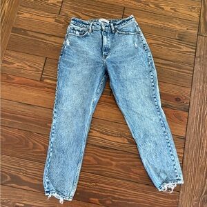 Abercrombie & Fitch Light Blue Cropped Jeans